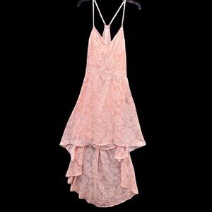 Rue 21 - Women's Summer Sleeveless High Low Hem Ruffle Floral Dress - Pink - 1X